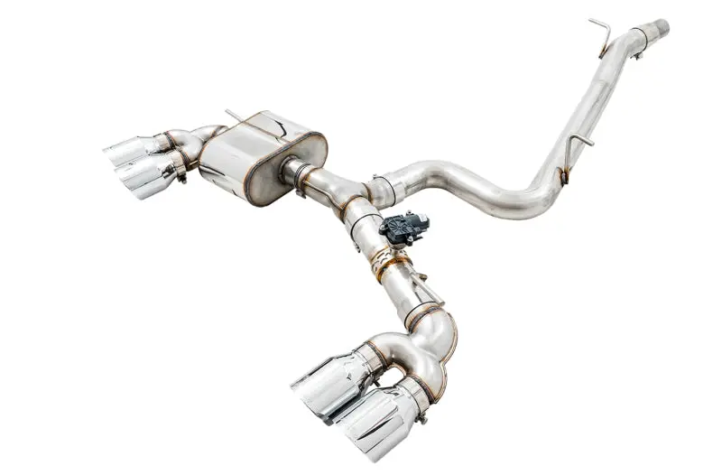 AWE Tuning Mk7 Golf R SwitchPath Exhaust w Chrome Silver Tips 102mm