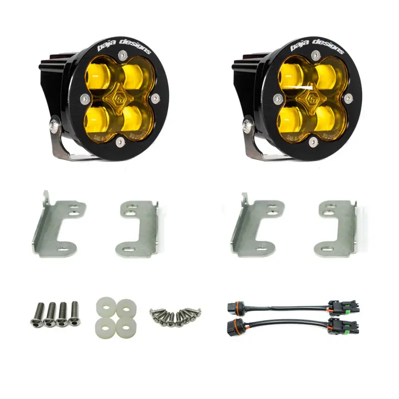 Baja Designs 2007 2018 Wrangler JL Rubicon Sport Fog Light Pocket Kit Amber