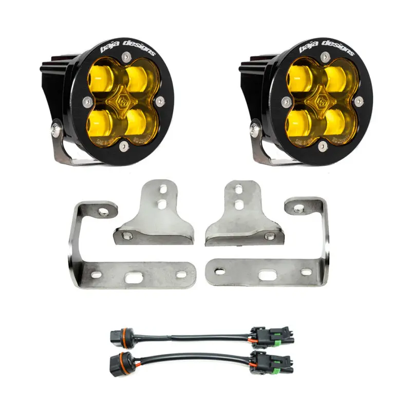 Baja Designs 2018+ Wrangler JL Rubicon Sport Fog Light Pocket Kit Amber