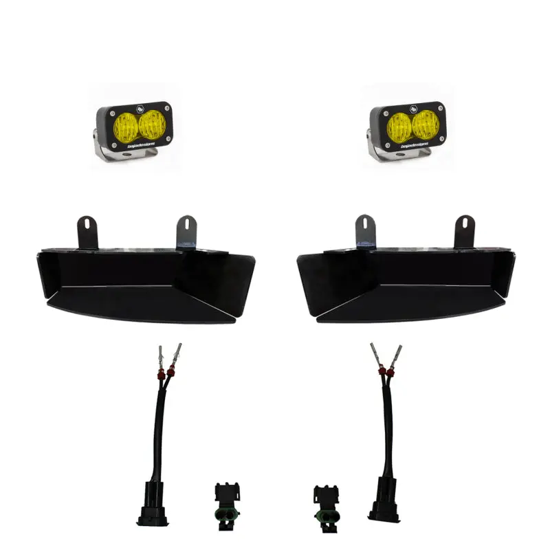 Baja Designs 2019+ Ram 2500 3500 S2 Wide Cornering Fog kit Amber