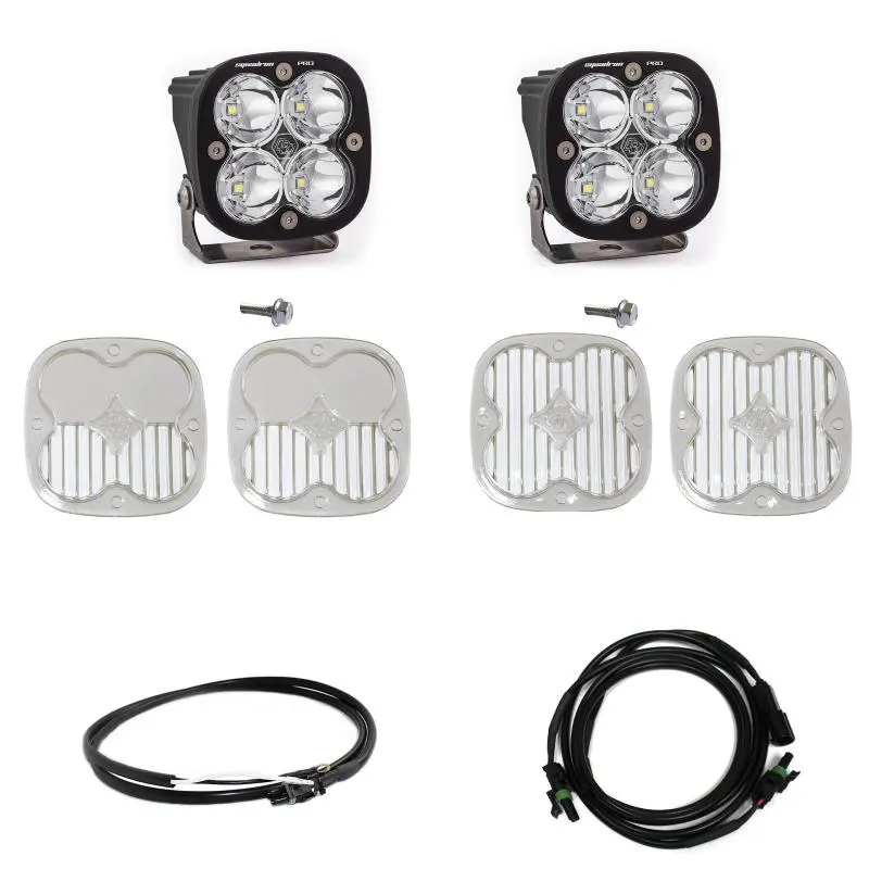 Baja Designs 2021+ Ford Bronco Piller Light Kit Squadron Pro Spot w Upfitter