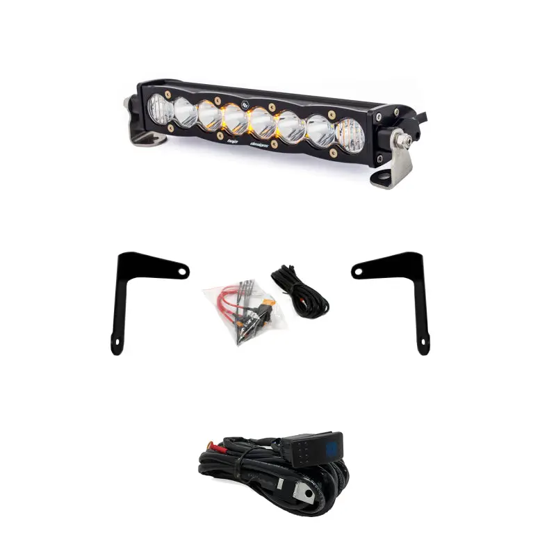 Baja Designs Can Am X3 Shock Mount Kit w 10in S8 Light Bar Clear