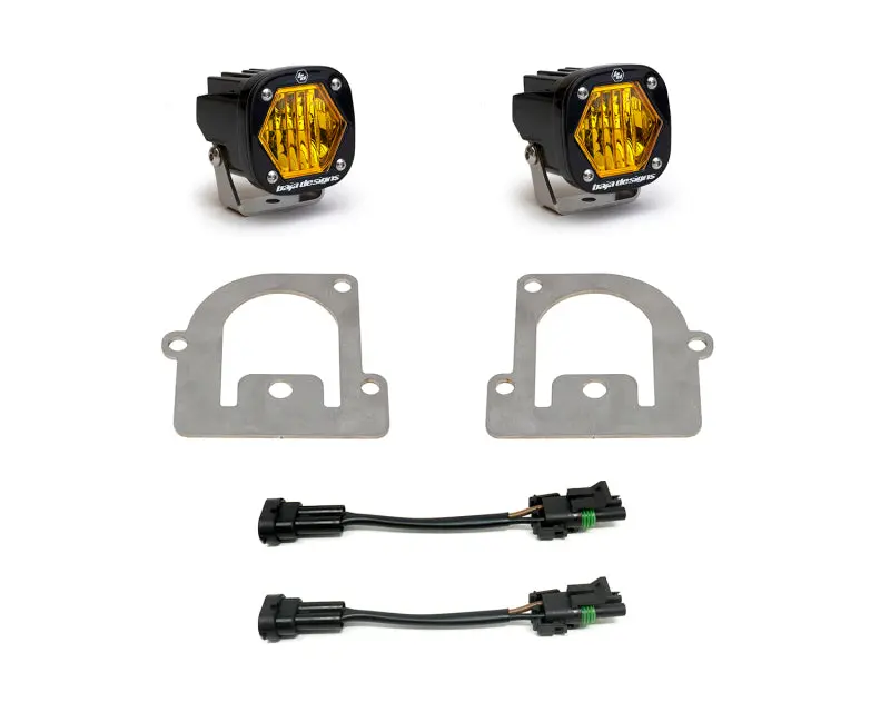 Baja Designs 21+ Ford Bronco Sport S1 WC LED Fog Pocket Light Kit Amber