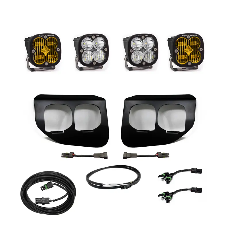Baja Designs Ford Super Duty (20 On) Fog Lights FPK Amber SAE Sport DC Baja Designs w Upfitter