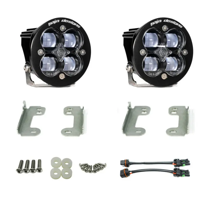 Baja Designs 18 20 Jeep Wrangler JL Sahara Fog Squadron Sport Fog Pocket Kit Clear