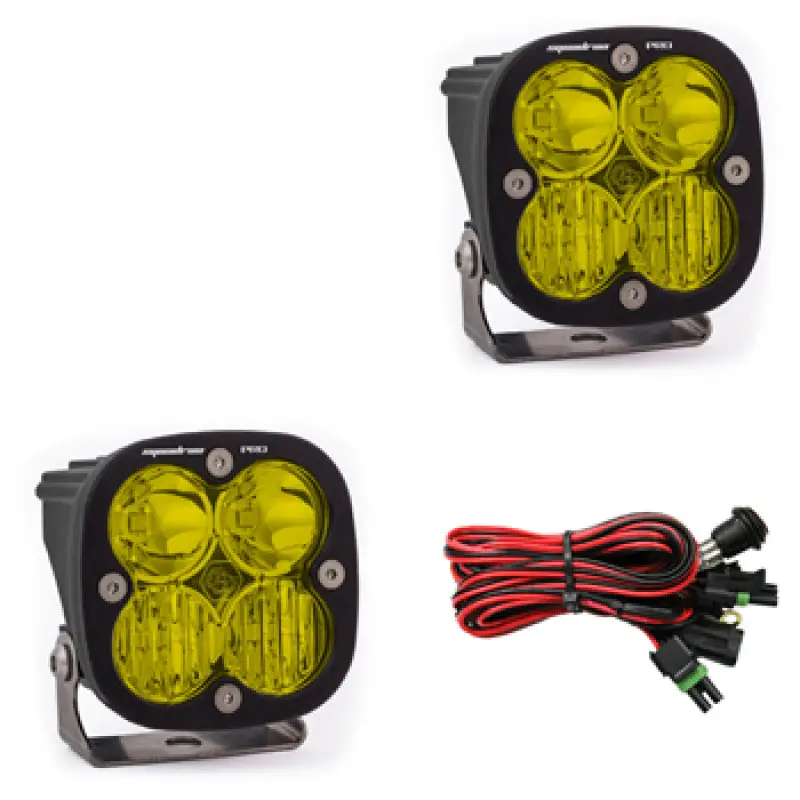 Baja Designs Squadron Pro Series Driving Combo Pattern Pair LED Light Pods Amber