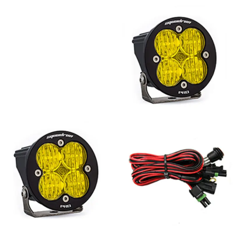 Baja Designs Squadron R Pro Wide Cornering Pair LED Light Pods Amber