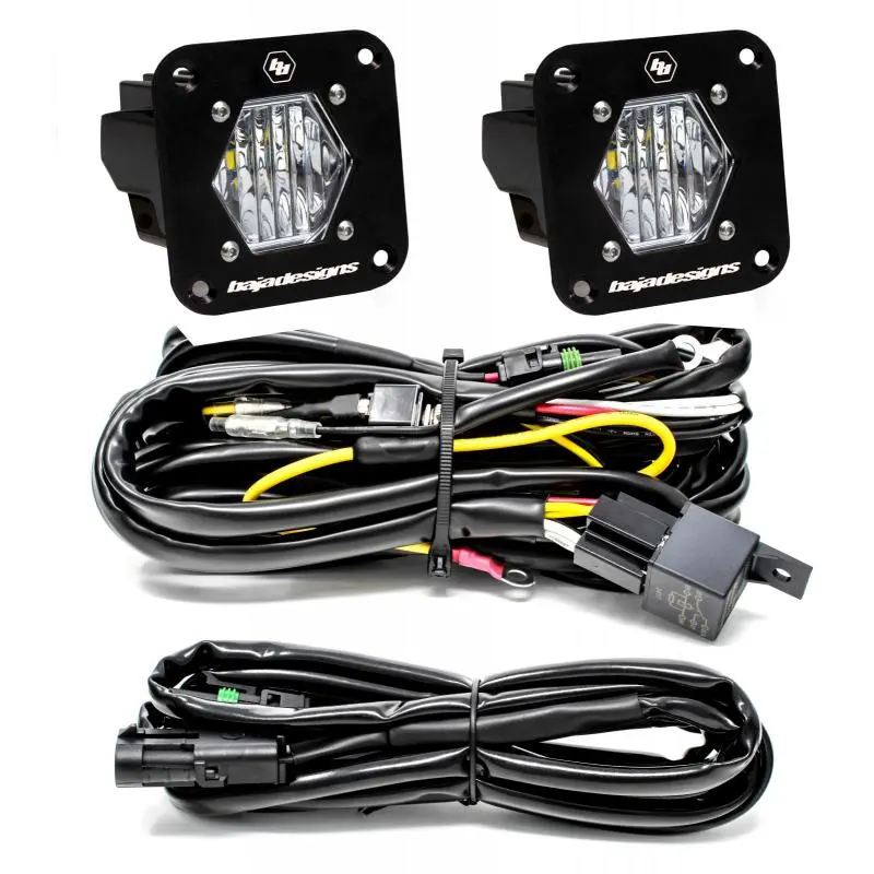 Baja Designs S1 Wide Cornering LED Light Backup Kit w Mounting Bracket Pair