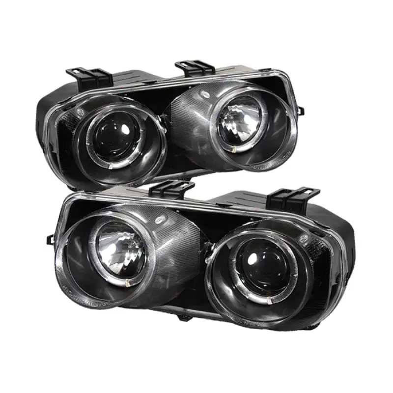 Spyder Acura Integra 94 97 Projector Headlights LED Halo Black High H1 Low 9006 PRO YD AI94 HL BK