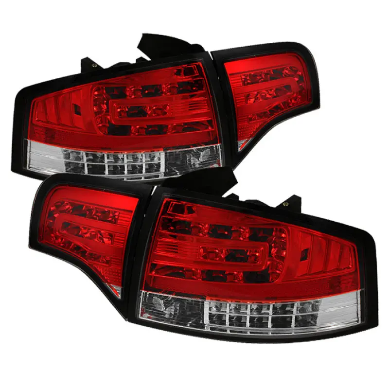 Spyder Audi A4 4Dr 06 08 LED Tail Lights Red Clear ALT YD AA406 G2 LED RC