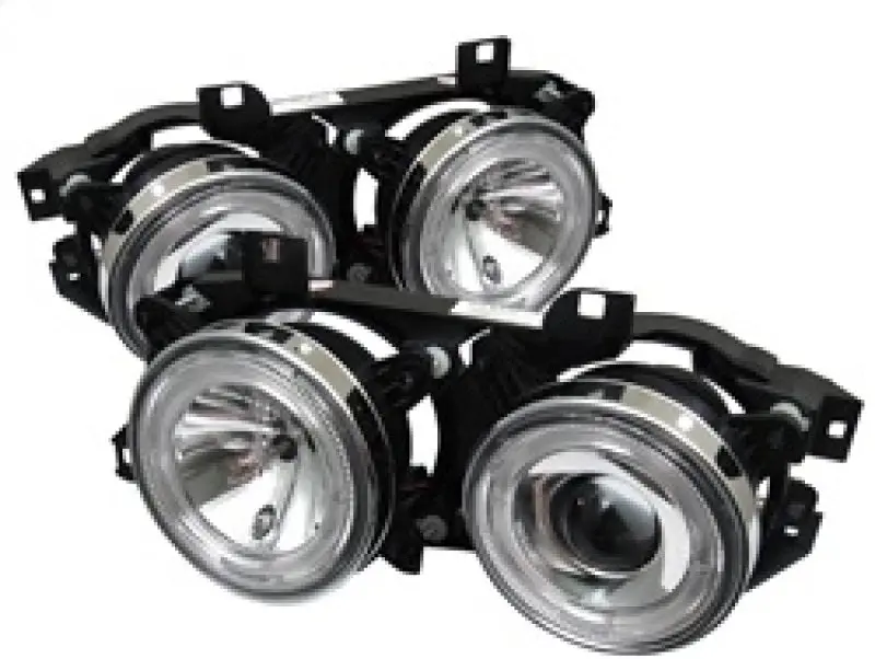 Spyder BMW E34 5 Series 89 94 Projector Headlights NO FIT 750 LED Halo Chrm PRO YD BMWE34 HL C