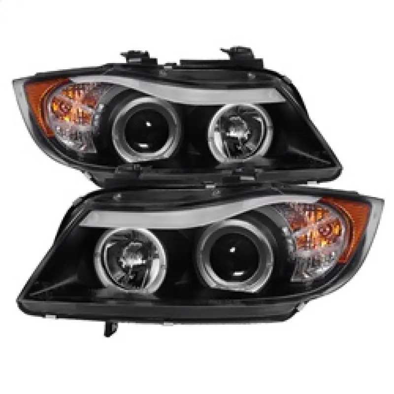 Spyder BMW E90 3 Series 06 08 Projector LED Halo Amber Reflctr Rplc Bulb Blk PRO YD BMWE9005 AM BK