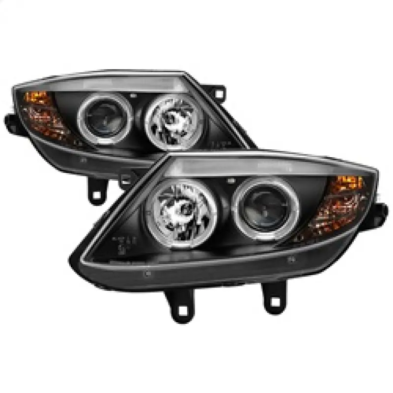 Spyder BMW Z4 03 08 Projector Headlights Xenon HID Model Only LED Halo Black PRO YD BMWZ403 HID BK