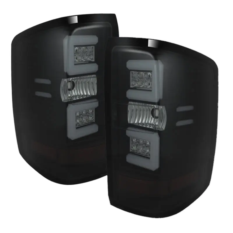 Spyder 14 18 Chevy 1500 15 19 GMC 3500 Dually Bar LED Tail Lights Blk Smke ALT YD CS14 LBLED BSM