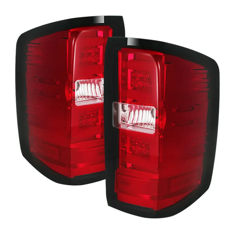 Spyder Chevy 1500 14 16 Light Bar LED Tail Lights Red Clear ALT YD CS14 LBLED RC