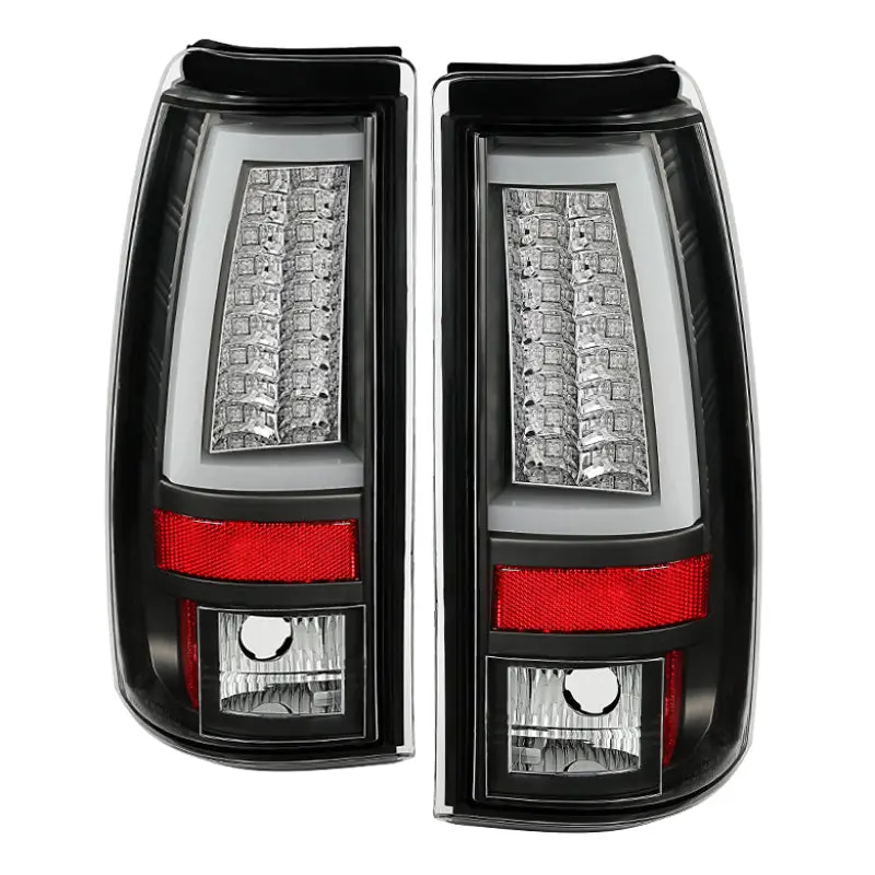 Spyder Chevy Silverado 1500 2500 99 02 Version 2 LED Tail Lights Black ALT YD CS99V2 LED BK