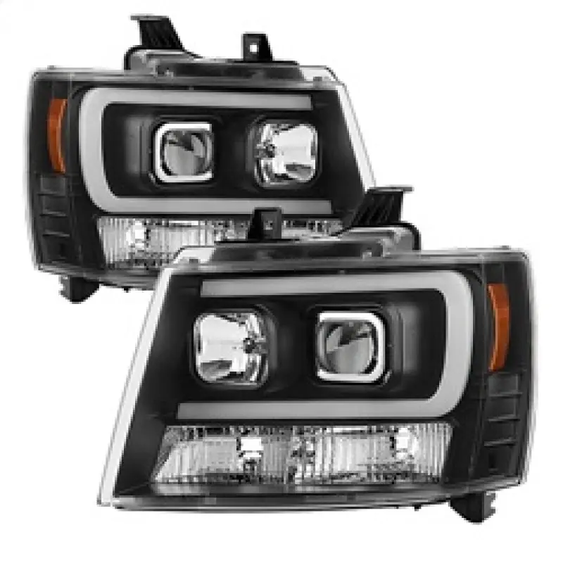 Spyder 07 14 Chevy Suburban 1500 2500 Tahoe V2 Projector Headlights Blk PRO YD CSUB07V2 DRL BK