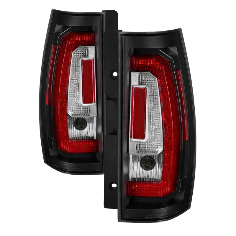 Spyder Chevy Suburban Tahoe 07 14 V2 Light Bar LED Tail Lights Black ALT YD CSUB07V2 LED BK
