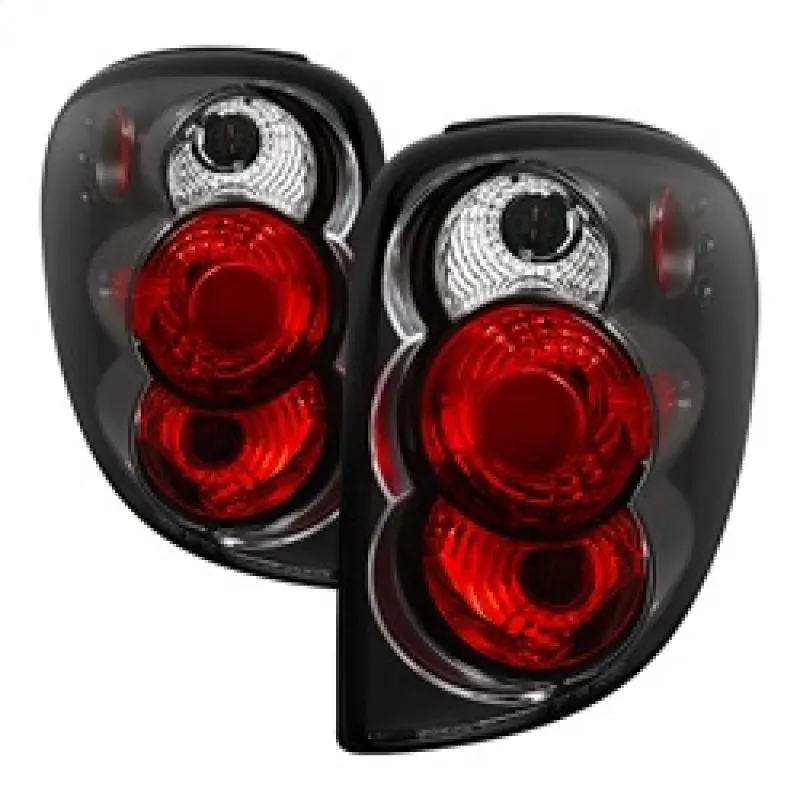 Spyder Dodge Caravan Grand Caravan 01 07 Euro Style Tail Lights Black ALT YD DC01 BK