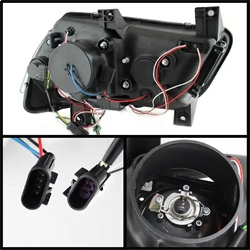 Spyder Dodge Charger 11 14 Projector Headlights Halogen Light Tube DRL Blk PRO YD DCH11 LTDRL BK