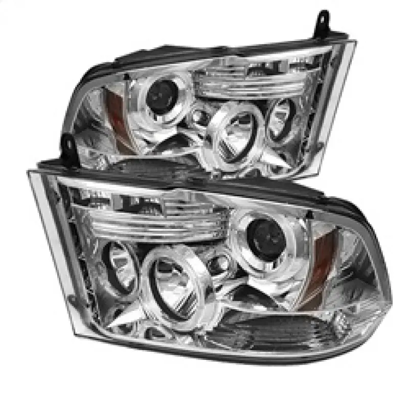 Spyder Dodge Ram 1500 09 14 10 14 Projector Headlights Halogen LED Halo LED Chrm PRO YD DR09 HL C