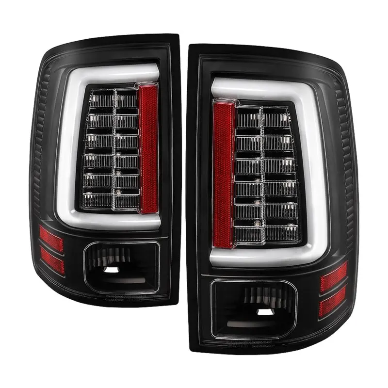 Spyder Dodge Ram 09 18 LED Tail Lights All Black ALT YD DRAM09V2 LED BKV2 (Incandescent Only)