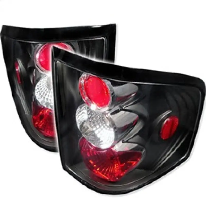 Spyder Ford F150 Flareside 04 08 Euro Style Tail Lights Black ALT YD FF15004FS BK