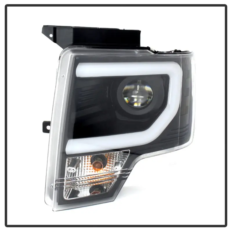 Spyder Ford F150 13 14 Projector Fctry Xenon Model Light Bar DRL Blk PRO YD FF15013 LBDRL HID BK