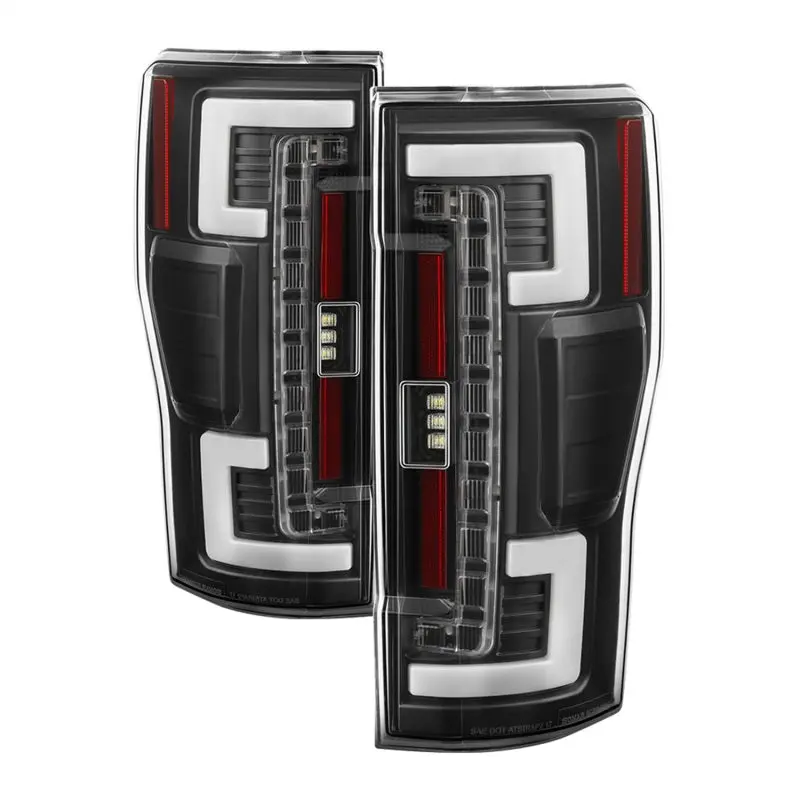 Spyder 17 18 Ford F250 (w Blind Spot Sens. LED Model Only) LED Tail Lights Blk ALT YD FS17BS LED BK