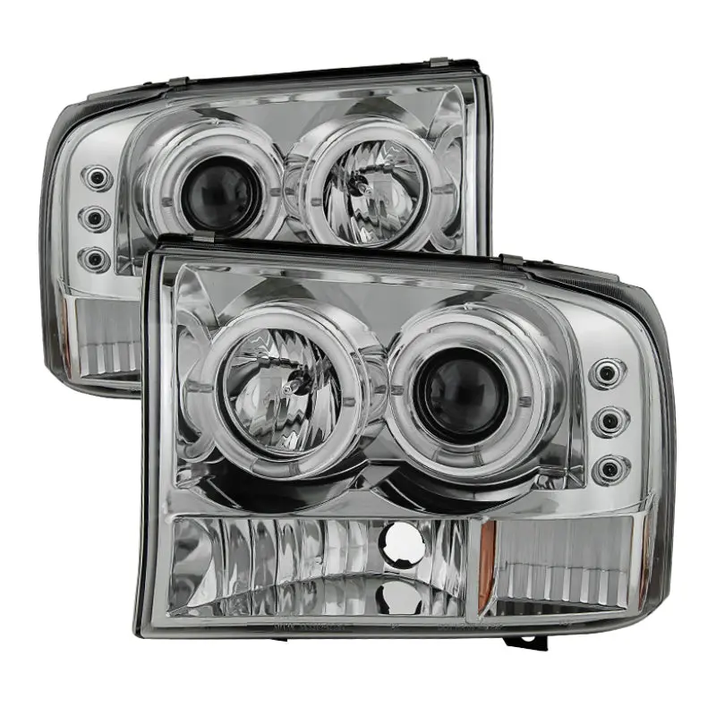 Spyder Ford F250 Super Duty 99 04 Projector Version 2 LED Halo LED Chrm PRO YD FF25099 1P G2 C