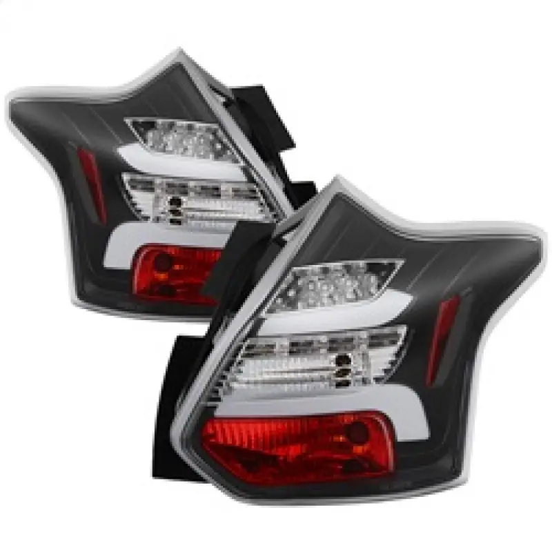Spyder 12 14 Ford Focus 5DR LED Tail Lights Black (ALT YD FF12 LED BK)