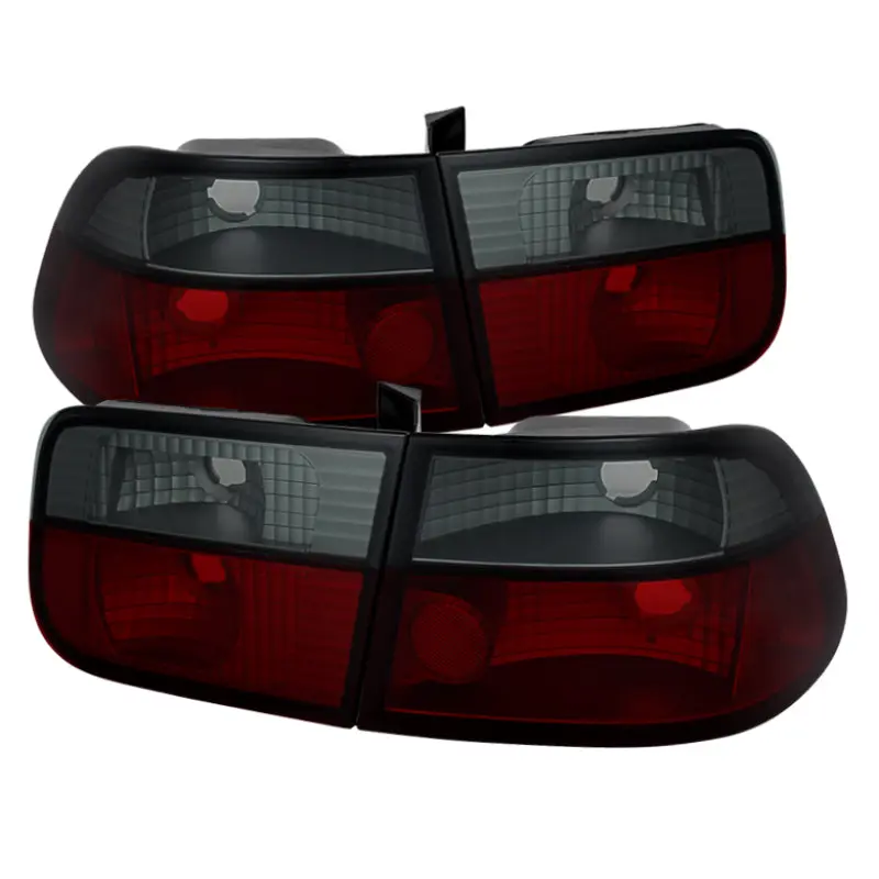 Spyder Honda Civic 96 00 2Dr Crystal Tail Lights Red Smoke ALT YD HC96 2D CRY RS