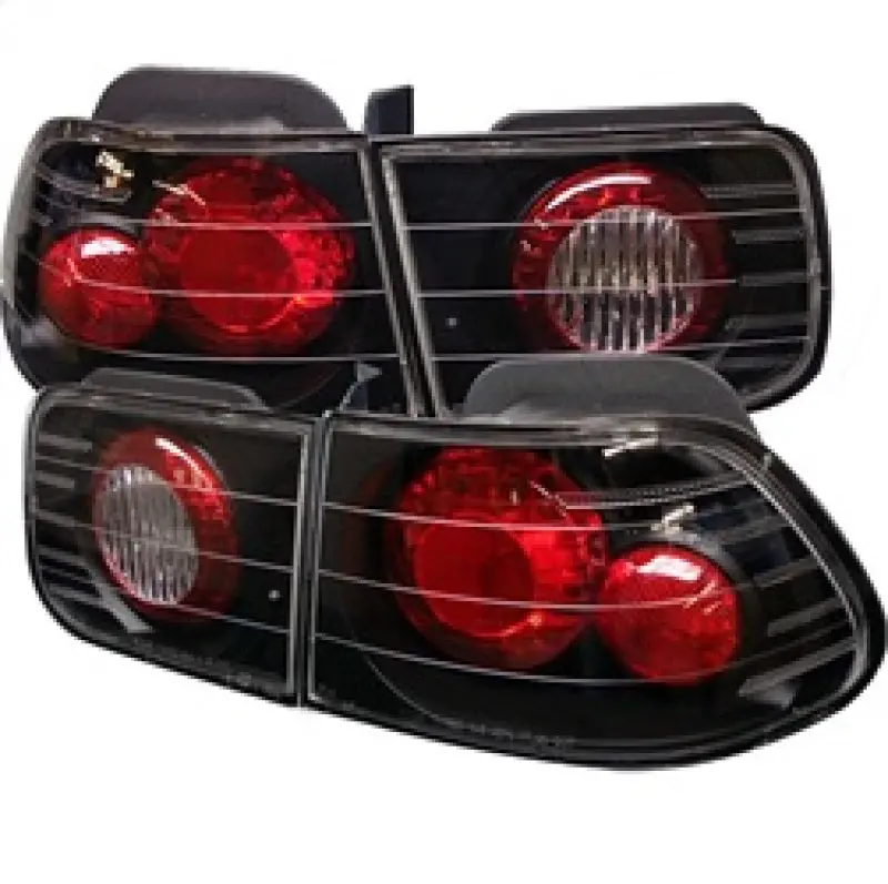 Spyder Honda Civic 96 00 2Dr Euro Style Tail Lights Black ALT YD HC96 2D BK