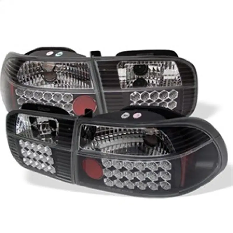 Spyder Honda Civic 92 95 2 4DR LED Tail Lights Black ALT YD HC92 24D LED BK