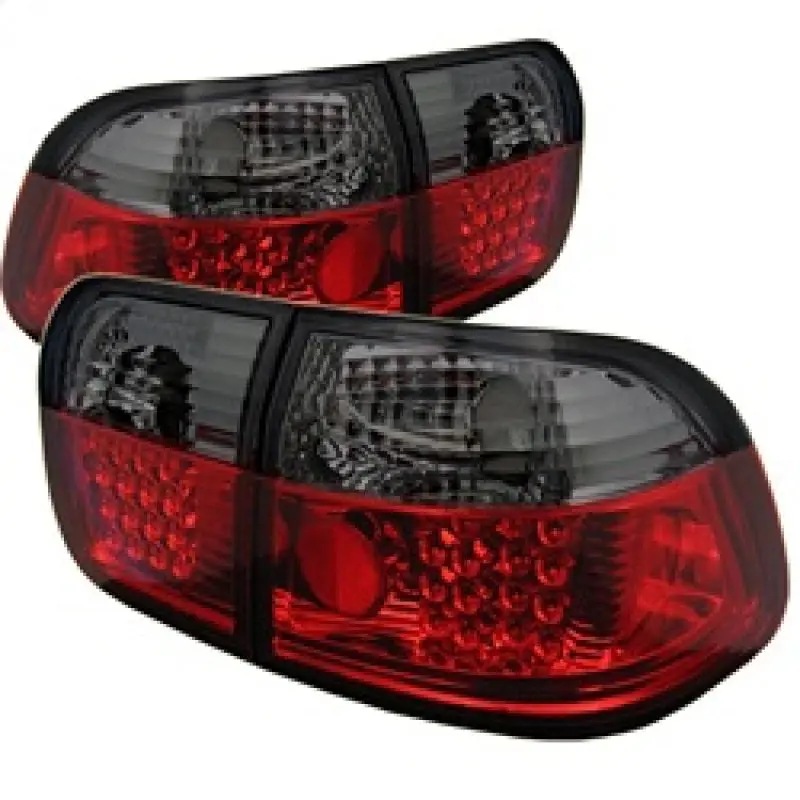 Spyder Honda Civic 96 98 4Dr LED Tail Lights Red Smoke ALT YD HC96 4D LED RS