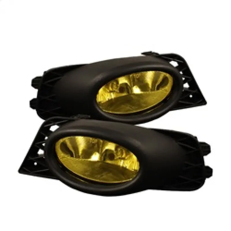 Spyder Honda Civic 09 11 4Dr OEM Fog Lights W Switch Yellow FL CL HC09 4D Y