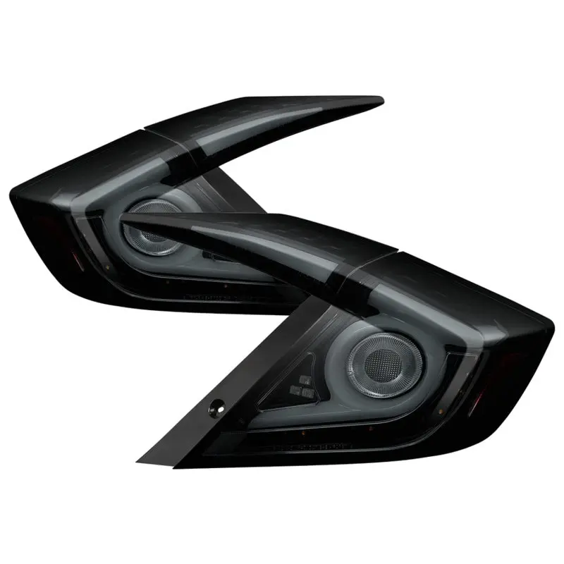 Spyder 16 18 Honda Civic 4 Door Light Bar LED Tail Lights Black Smoke (ALT YD HC164D LB BSM)
