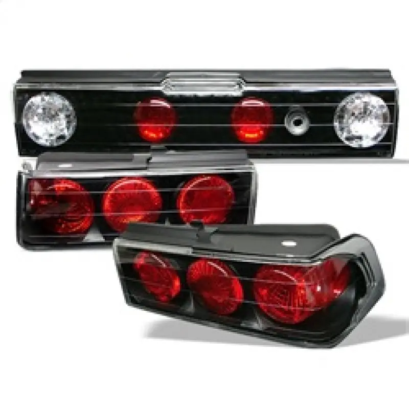 Spyder Honda CRX 88 91 Euro Style Tail Lights Black ALT YD HCRX88 BK