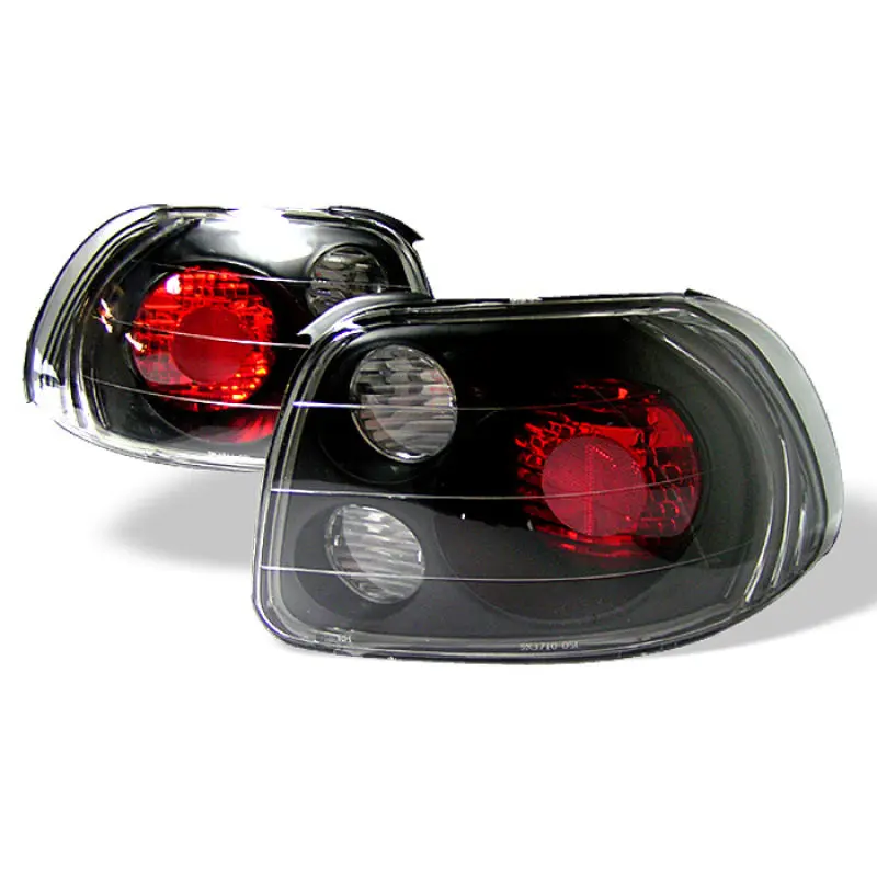 Spyder Honda Del Sol 93 97 Euro Style Tail Lights Black ALT YD HDS93 BK