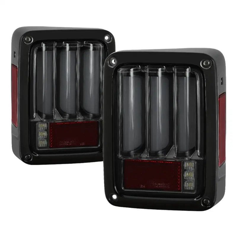 Spyder 07 16 Jeep Wrangler Verison 2 Light Bar LED Tail Lights Smoke (ALT YD JWA07V2 LBLED BSM)