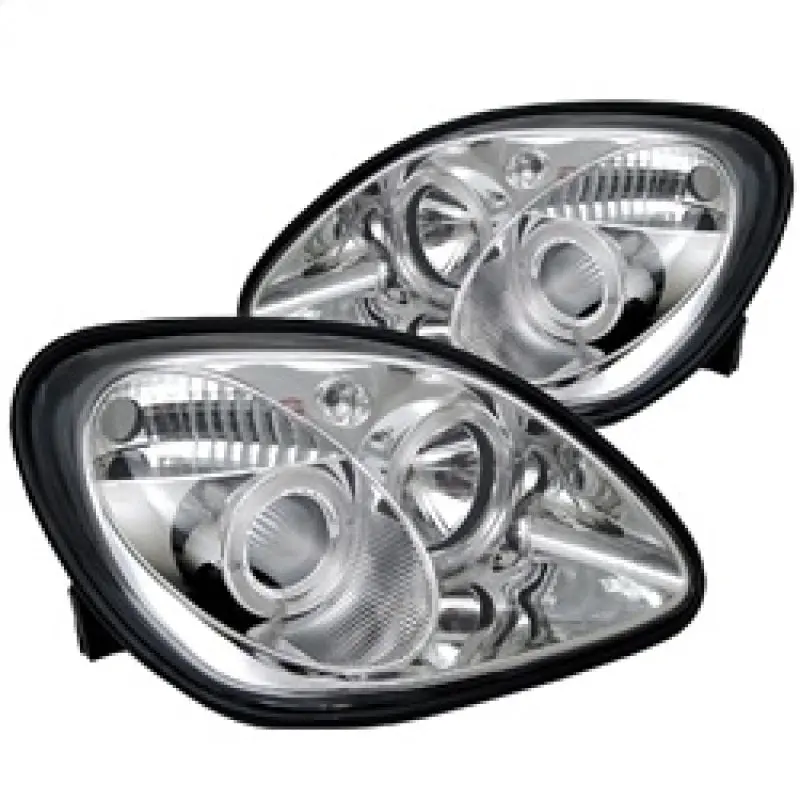 Spyder Mercedes Benz SLK 98 04 Projector Halogen Model LED Halo Chrm PRO YD MBSLK98 1PC HL C