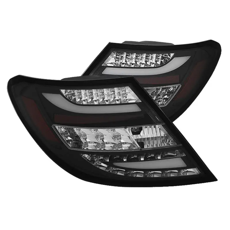 Spyder Mercedes Benz W204 C Class 11 14 LED Tail Lights Blk ALT YD MBZC11 LED BK