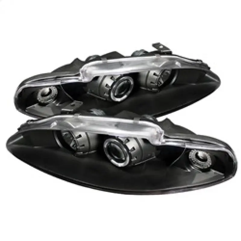 Spyder Mitsubishi Eclipse 95 96 Projector Headlights LED Halo Black High H1 Low H1 PRO YD ME95 HL BK