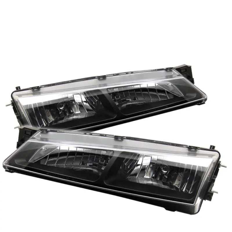 Spyder Nissan 240SX 97 98 Crystal Headlights Black HD YD N294 BK
