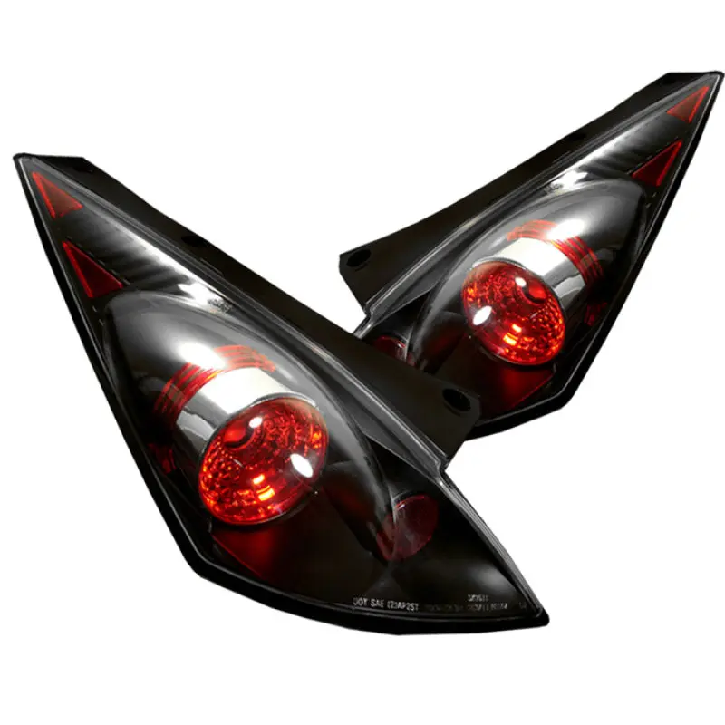 Spyder Nissan 350Z 03 05 Euro Style Tail Lights Black ALT YD N350Z02 BK