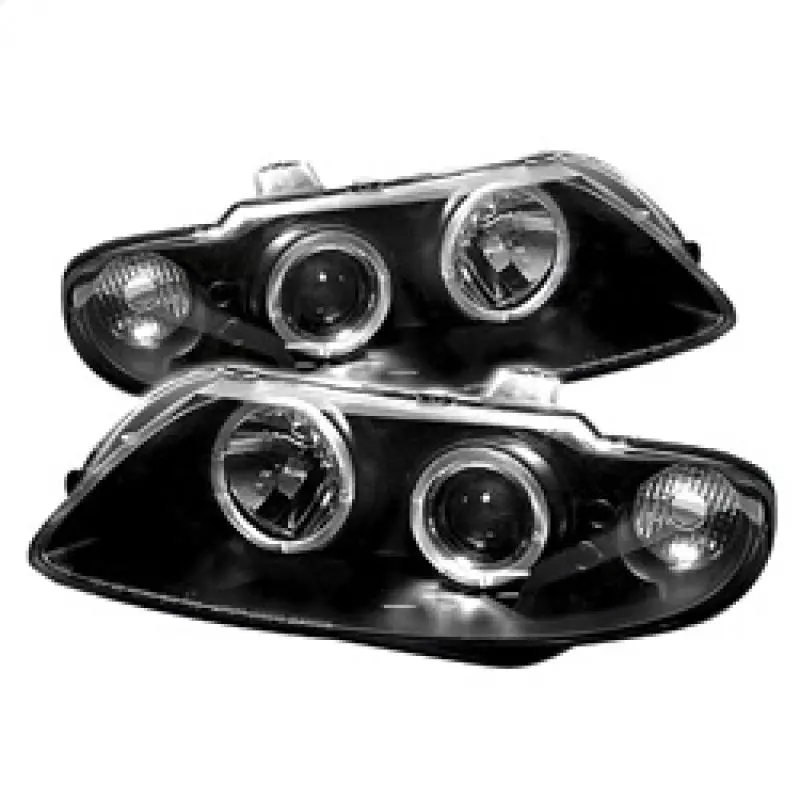 Spyder Pontiac GTO 04 06 Projector Headlights LED Halo LED Black High H1 Low H1 PRO YD PGTO04 HL BK