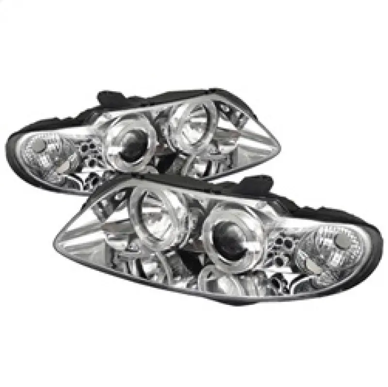 Spyder Pontiac GTO 04 06 Projector Headlights LED Halo LED Chrome High H1 Low H1 PRO YD PGTO04 HL C