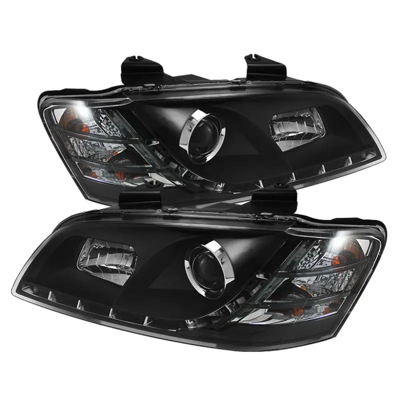 Spyder Pontiac G8 08 09 Projector Headlights DRL Black High H1 Low H7 PRO YD PG808 DRL BK