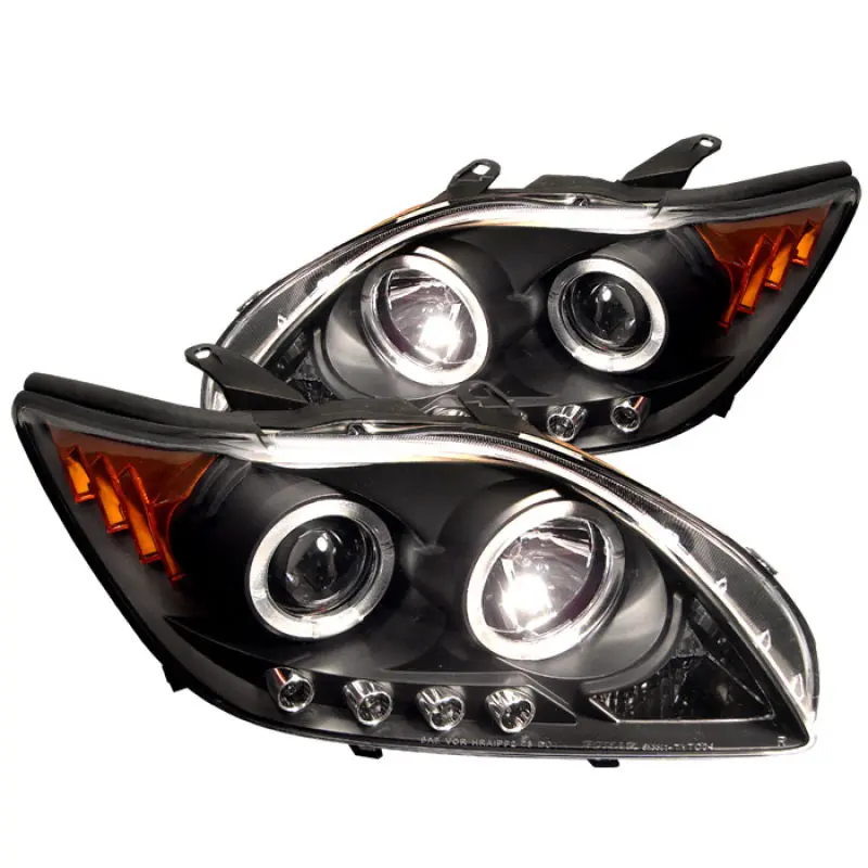 Spyder Scion TC 05 07 Projector Headlights LED Halo Replaceable LEDs Blk PRO YD TTC04 HL AM BK