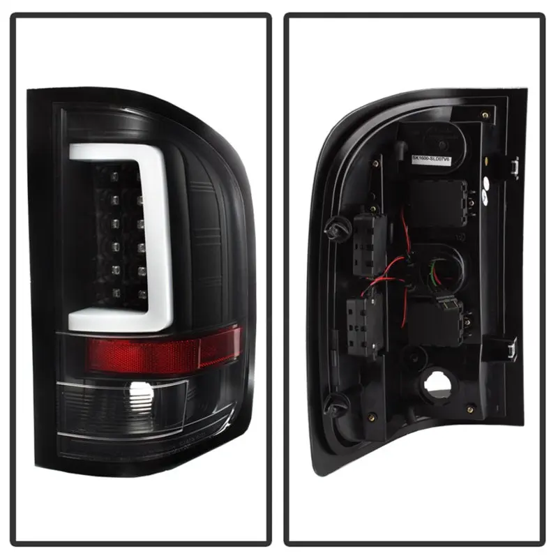 Spyder 07 13 Silverado (Will Not Work w 2010 921 Bulb) V3 LED Tail Lghts Blk ALT YD CS07V3 LBLED BK